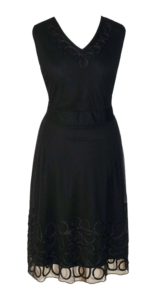 sheego Damen Cocktailkleid Gr. 48 Spitze Abendleid Spitzenkleid Etuikleid Kleid