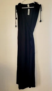 L* Space Dress Women's Small Maxi Black Tie Shoulder Beach Vacation Boho Resort - Picture 1 of 12
