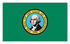 Washington state  flag sticker decal 5" X 3"
