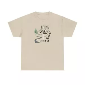 T-shirt grafica RV Lifestyle Apparel unisex cotone pesante - Vivere il sogno - Foto 1 di 9