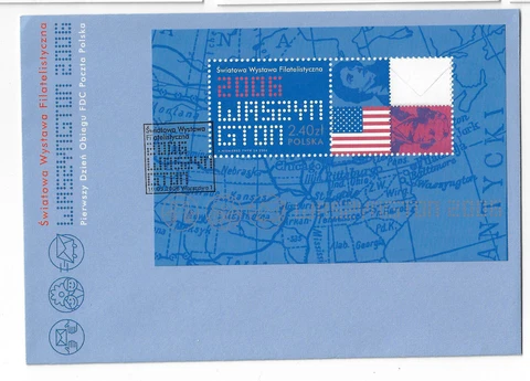 Washington 2006 Stamp Expo Poland # 3822 souvenir sheet cover + FD Cxl.(PA44) Cover