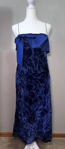 Hutch Anthropologie dunkelblau Andina Schleife vorne Midikleid Größe Medium 8/10 Party - Bild 1 von 13