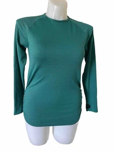 BE INSPIRED Women’s Active Top Long Sleeve,thumb holes,shirred,Sz.L TRQBK Color - Picture 1 of 9