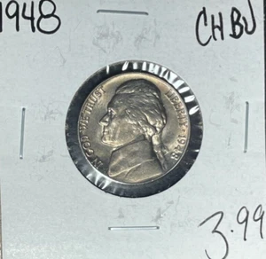 1948 JEFFERSON NICKEL ~ CH/BU ~SCHÖNE MÜNZE~ - Bild 1 von 2