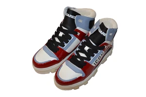 Zapatillas deportivas hombre charol y cuero de becerro DSQUARED 43 EU 10 EE. UU. NUEVAS CON ETIQUETAS - Imagen 1 de 7