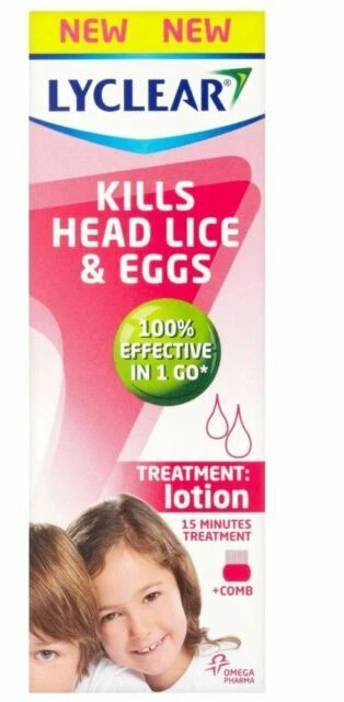 Lyclear Head Lice & Eggs Treatment Lotion with Metallic Comb - 100ml