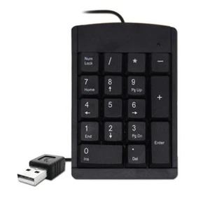 USB Number Pad Numpad Numeric Keypad 17 Keys Keyboard For Laptop Deskto US - Picture 1 of 4