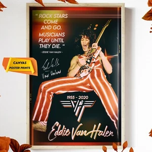 Eddie Van Halen Chicago 1982 Tribute Foto Poster Leinwand Metall Wandkunst Drucke - Bild 1 von 21