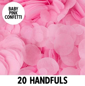 Biodegradable Wedding Confetti | BABY PINK | Circle Tissue Paper | 20g Bag - Picture 1 of 4