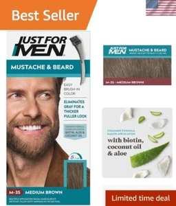 Mustache & Beard, Beard Dye for Men with Brush Included for Easy Application,... - Picture 1 of 6