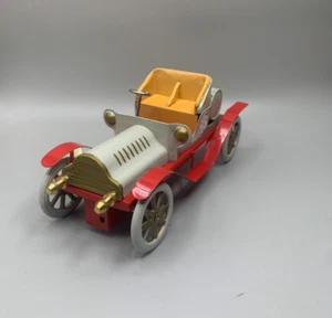 White & Red 1918 Stutz Bearcat Wind Up Tin Toy Car 7" Long - Picture 1 of 5