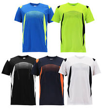 Men's Quick-Dry Sport Running Performance Gym Workout Two Tone T-shirt