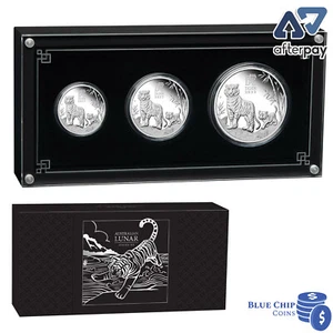 2022 Year of the Tiger 1/2oz, 1oz, 2oz, 3 Coin Silver Proof Coin Set - Bild 1 von 7