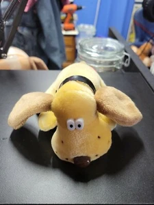 Peluche animal de peluche de perrera de juguete Tara pequeño 6" bronceado perro con cuello vintage - Imagen 1 de 6