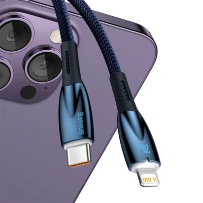 Baseus 20W Led PD To iPhone Fast Charging Cable For iPhone 14 13 12 11 Pro Max X - Image 1 of 4