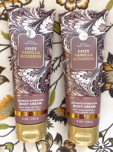 BATH & BODY WORKS COZY VANILLA BOURBON BODY CREAM 8 OZ. LOT OF 2, NEW! - Picture 1 of 1