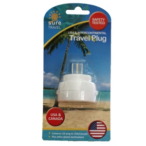 Sure Travel UK to USA Power Appliance Adaptor Convertor Plug - Picture 1 of 1