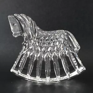 Waterford Kristall Schaukelpferd Figur 071-789-53 4" Waffel und vertikale Schnitte - Bild 1 von 14