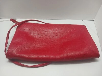 Bueno Bolsos y Carteras Cuero Sintético Avestruz Rojo  Foto 1 de 4