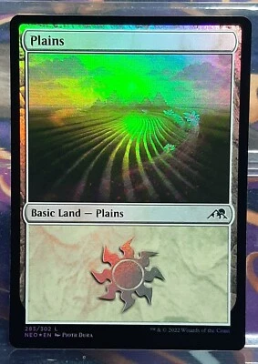 魔法 Magic - Plains / Ebene (V.3) - Land/Foil - Kamigawa: Neon Dynastie - DE/NM - Bild 1 von 2