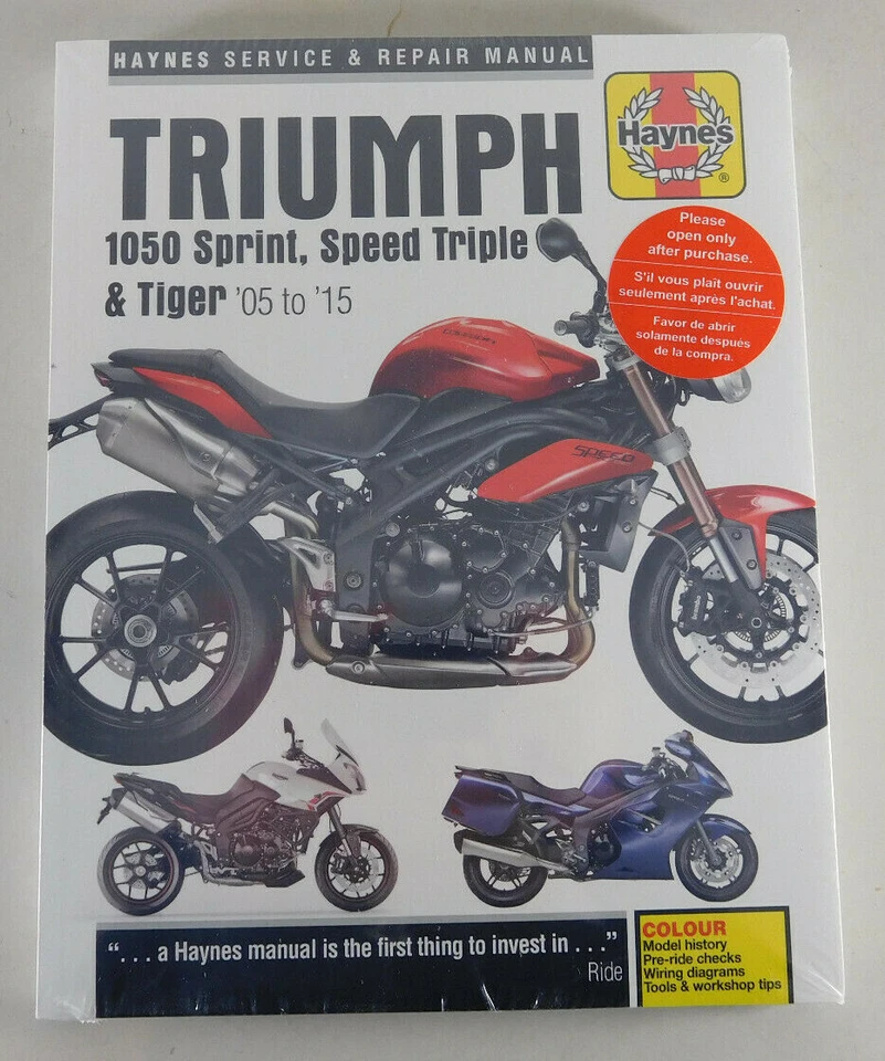 Reparaturanleitung Triumph 1050 Sprint, Speed Triple, Tiger, Baujahr 2005 - 2015 - Bild 1 von 1