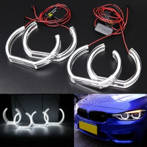 DTM Style Crystal LED Angel Eyes Halo DRL For BMW X5 E53 Headlight Retrofit 4pcs - Picture 1 of 7