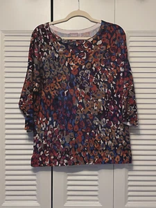 Chico’s Damen 3/4 Arm leichter Pullover Pulli Oberteil Gr. 2 (Large) - Bild 1 von 6