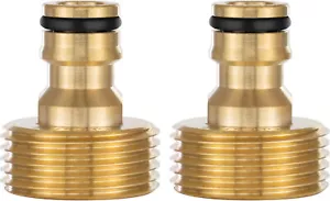 Poppstar 2er-Set Wasserhahn-Adapter mit 1 Zoll Außengewinde Steckkupplung - Bild 1 von 7
