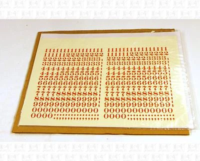 Virnex HO Decals Orange 1/4 Inches Railroad Roman Number Set 3145 - Image 1 of 2