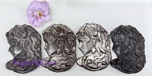 Wholesale Lot 4 Pc Natural Silver Sheen Obsidian Medusa Crystal Healing 8cm - Picture 1 of 4