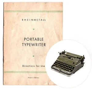 Rheinmetall KsT Macchina da scrivere portatile manuale utente Repro antico vintage - Foto 1 di 2