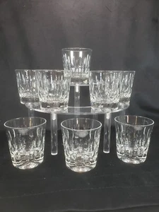 8 LOWBALL GLASSES OR TUMBLERS BUCKINGHAM SCHOTT-ZWIESEL VERTICAL CUT DESIGN - Picture 1 of 9