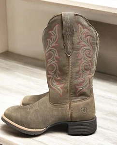 Ariat Women’s Brown Hybrid Rancher Stretch Fit Western Boot 10B 10042385 - Picture 1 of 12