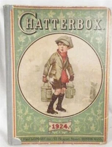 Chatterbox Childrens Book Vintage 1924 C H Simonds Co Stories Poems Pictures - Picture 1 of 12