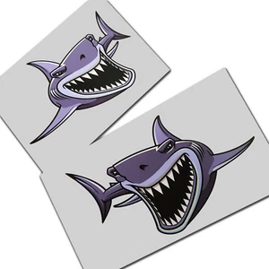 PECES TIBURONES Moto s1000rr Calcomanías Gráficas Insignia Pegatinas x 2 Piezas. - Imagen 1 de 3