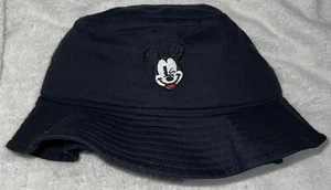 Disney Parks Mickey Mouse Bucket Hat Winking Mouse Navy Blue Adult OSFM 90s - Picture 1 of 12