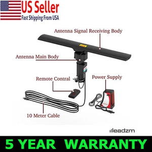 150-300 Miles Outdoor Amplified Motor Antenna Digital TV Long Range HD VHF/UHF - Picture 1 of 12