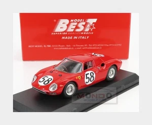 1:43 BEST Ferrari 250Lm 3.3L V12 NART #58 Le Mans 1964 J.Rindt D.Piper BE9478-2 - Foto 1 di 2