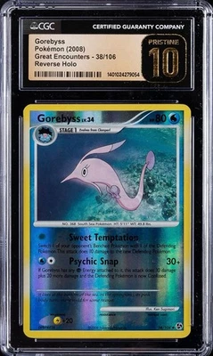 2008 Pokemon Gorebyss 38/106 Great Encounters Reverse Holo CGC 10 PRISTINE PSA - Image 1 of 2