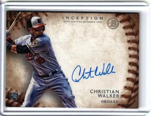 2015 Bowman Inception Christian Walker Rookie Auto RC - Picture 1 of 2