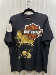 Vintage 90s Harley Davidson Tshirt Men’s Large Faded Black Logo Cancun Mexico - Picture 1 of 8