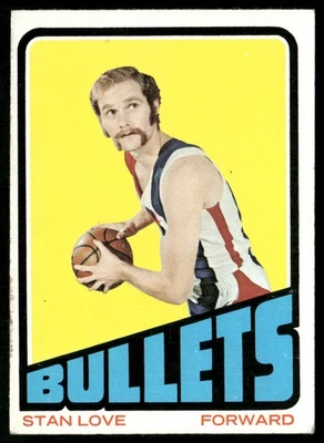 Stan Love 1972-73 Topps #2 RC Baltimore Bullets VG - Image 1 of 2