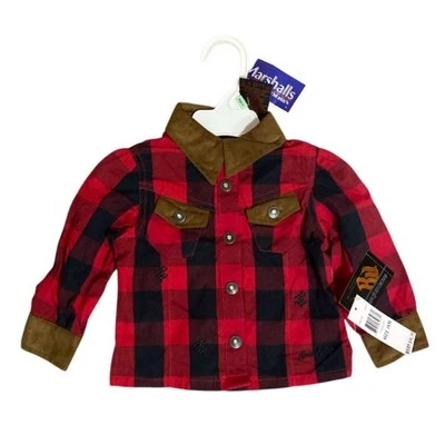 Suéter Pullover Rocawear Diseñador Y2K Bebé a Cuadros a Cuadros - BEBÉ Niño 18 Meses Foto 1 de 3