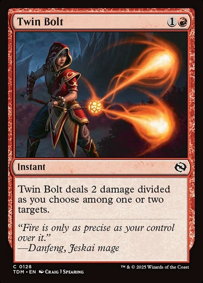 x4 Twin Bolt C MTG Tarkir: Dragonstorm M/NM, English - Image 1 of 1