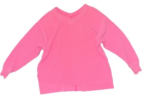 Aerie Oversize Pullover V-Ausschnitt Damen Gr. XS Rosa - Bild 1 von 6