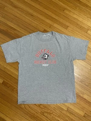 Vintage Buffalo Sabres CCM NHL T-Shirt Goat Head Logo Hockey 90s Large - Image 1 of 2