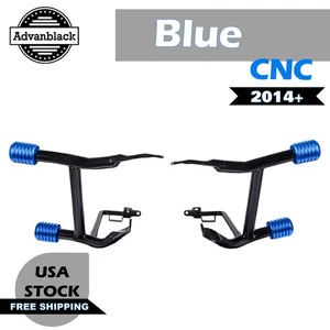 ProTek Rear Performance Blue Crash Bar Saddlebags Guards Fits 14+ Harley - Picture 1 of 10