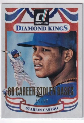 Panini Donruss Diamond Kings Gold Career Stat Line 2014/66 Starlin Castro #225 Foto 1 de 2