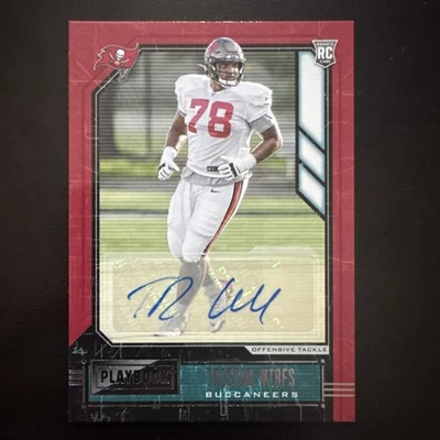 2020 Playbook Tristan Wirfs Rookie Auto RC Tampa Bay Buccaneers - Image 1 of 2