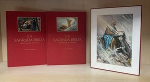 La Sagrada Biblia Ilustrada 2 Vols Viejo / Nuevo Testamento - Ricordi Italy 1955 - Picture 1 of 17